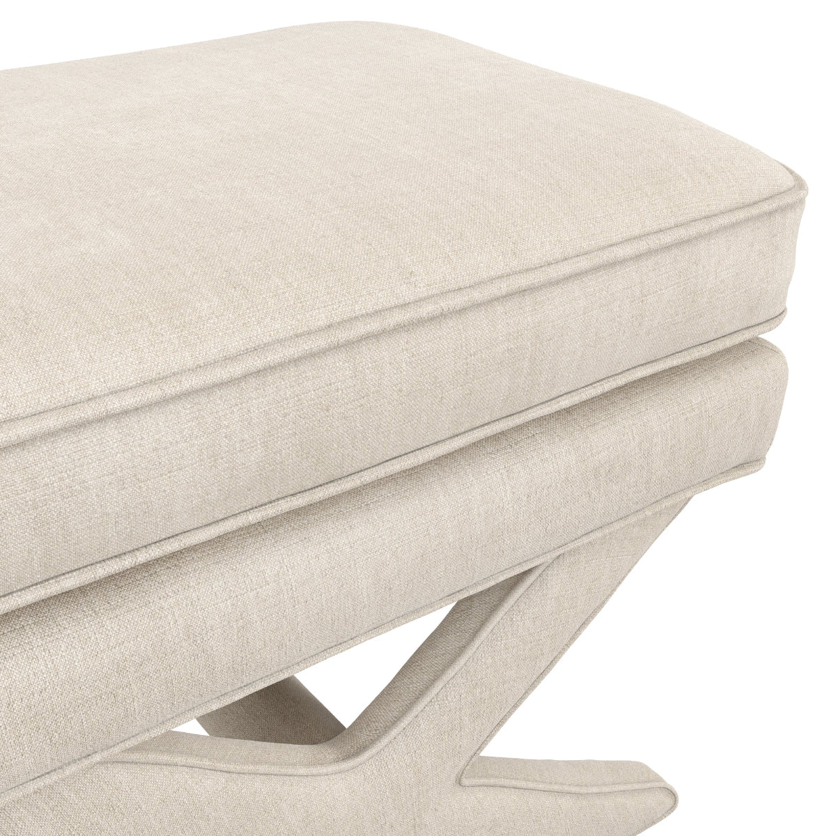 HO+ME Seabrook Stool In Stone Linen close