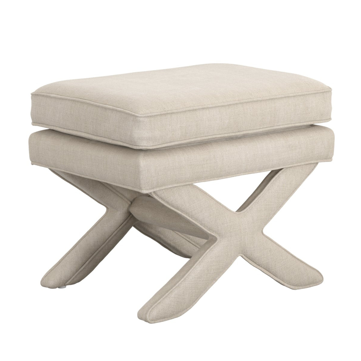 HO+ME Seabrook Stool In Stone Linen