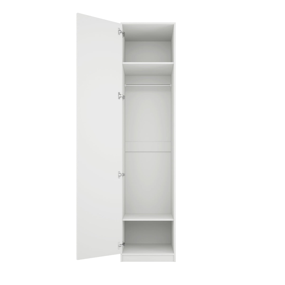 HO+ME Serenity 1 Door Wardrobe In White open