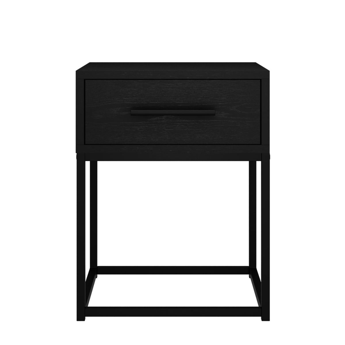 HO+ME Shoreditch Bedside Cabinet In Matte Black front