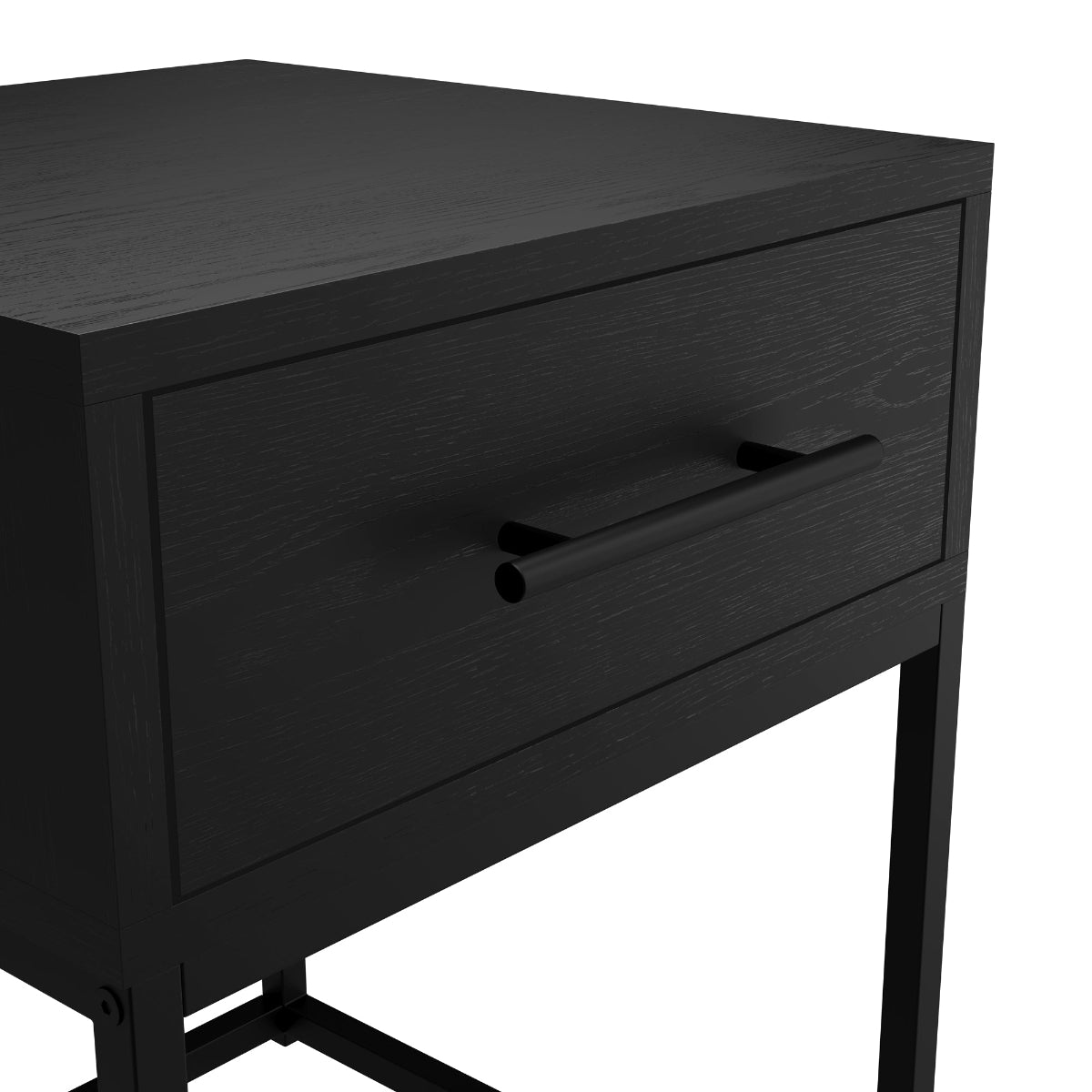 HO+ME Shoreditch Bedside Cabinet In Matte Black close