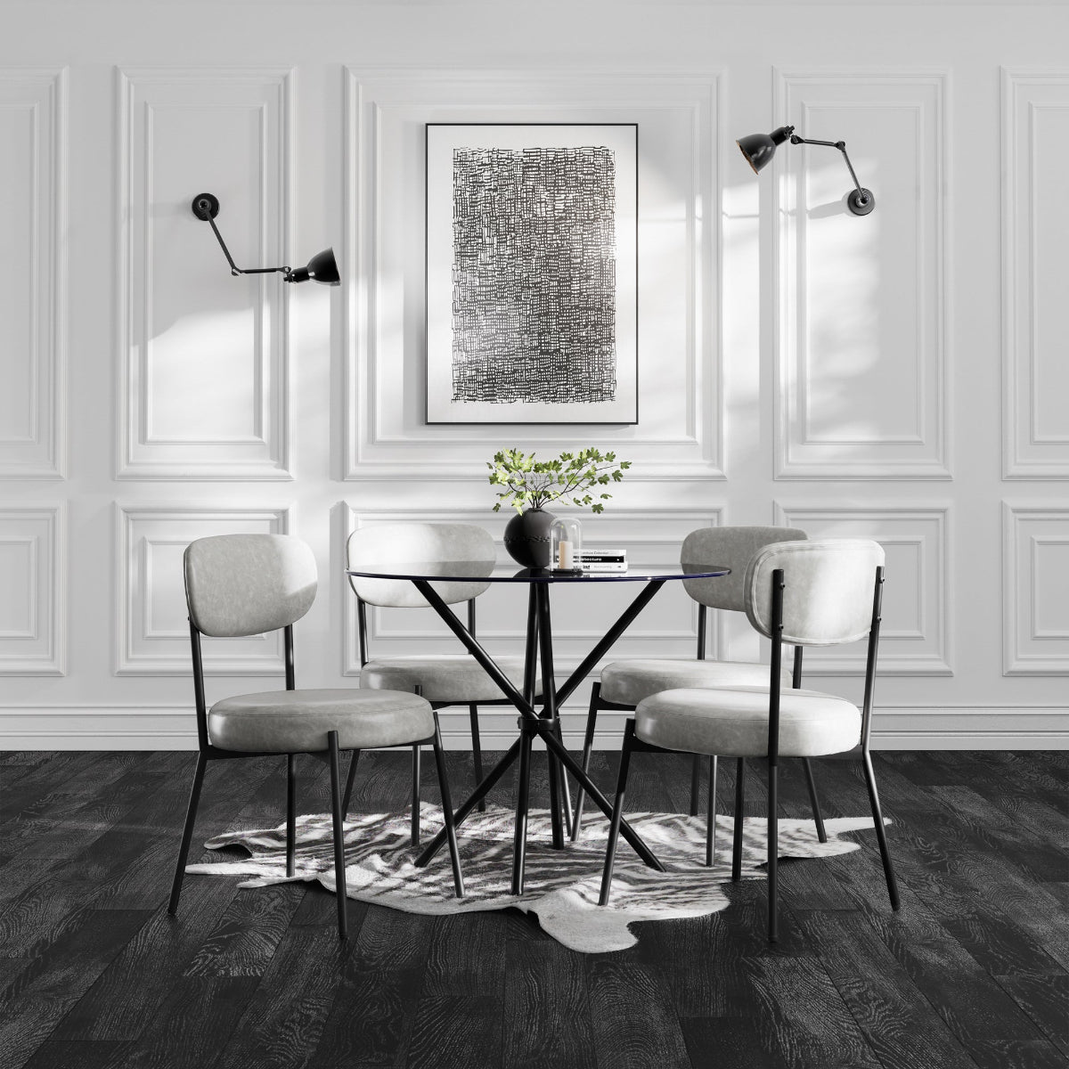 HO+ME Sinclair Dining Set of Two Dining Chairs In Graphite lifestyle