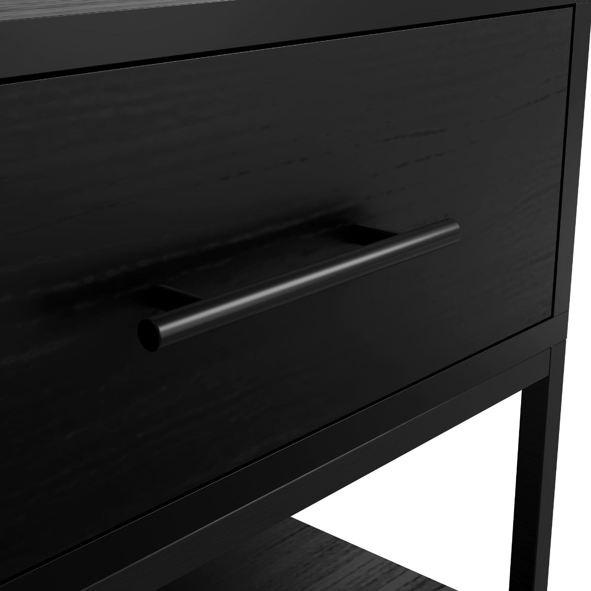 HO+ME Slick Bedside Cabinet In Matte Black close
