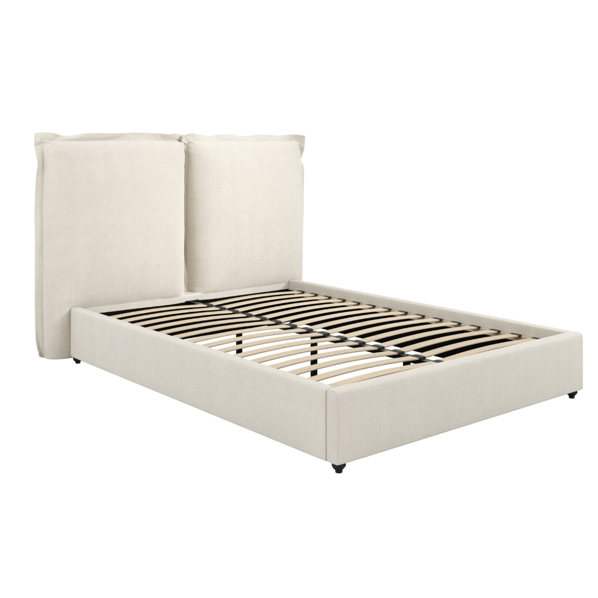 HO+ME Slumber Double Bed In Ivory angle