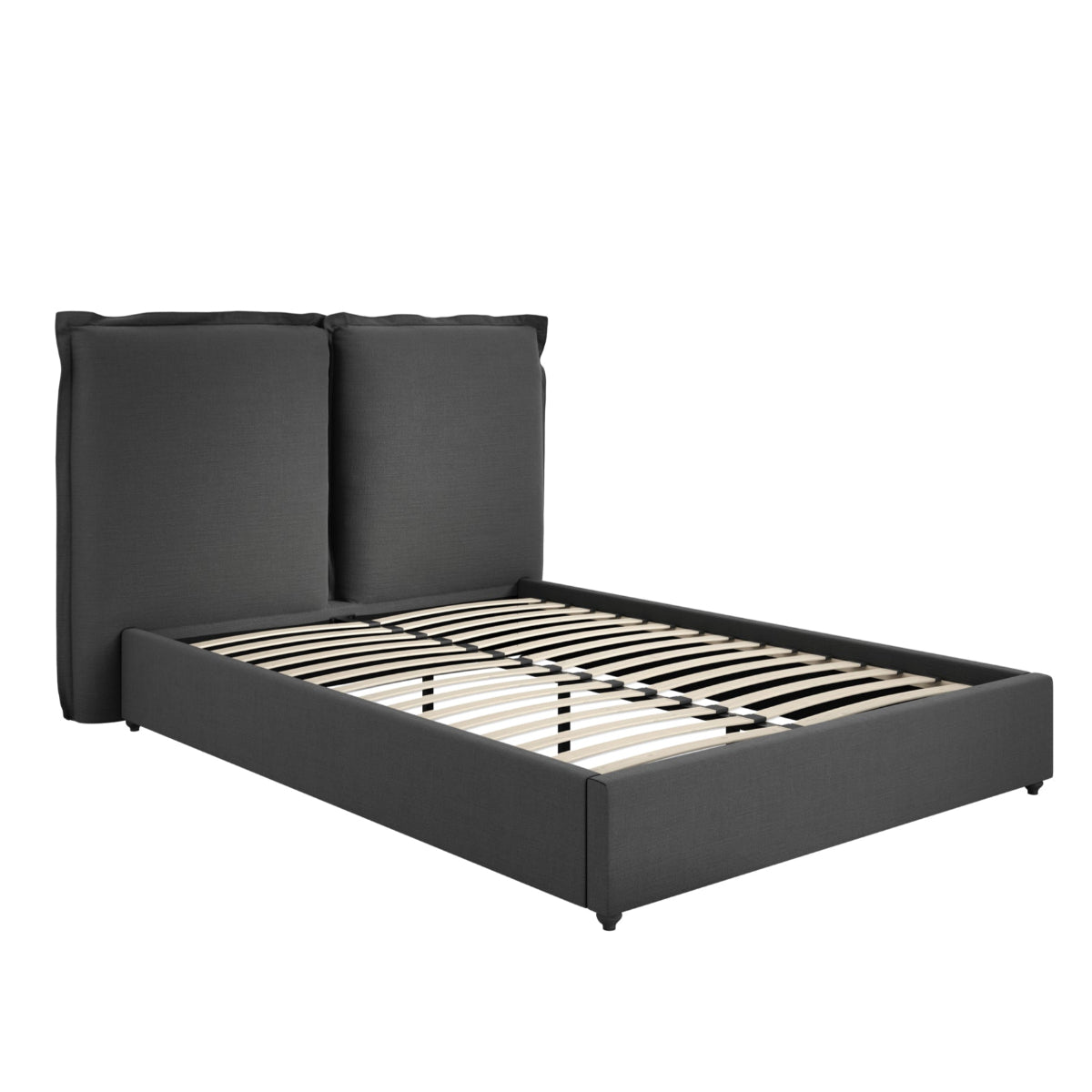 HO+ME Slumber King Size Bed In Deep Grey angle