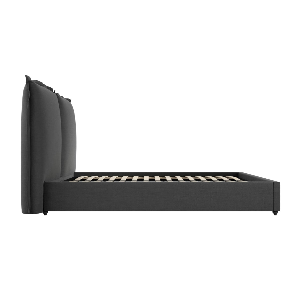HO+ME Slumber King Size Bed In Deep Grey side