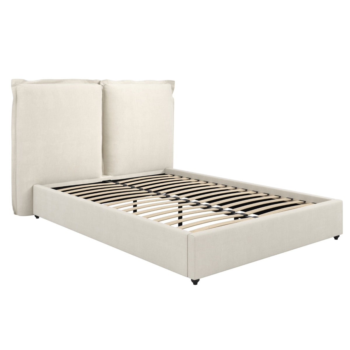 HO+ME Slumber King Size Bed In Ivory angle