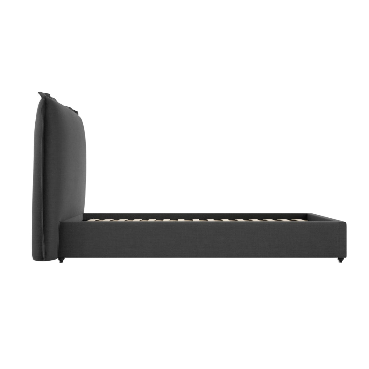 HO+ME Slumber Single Bed In Deep Grey side