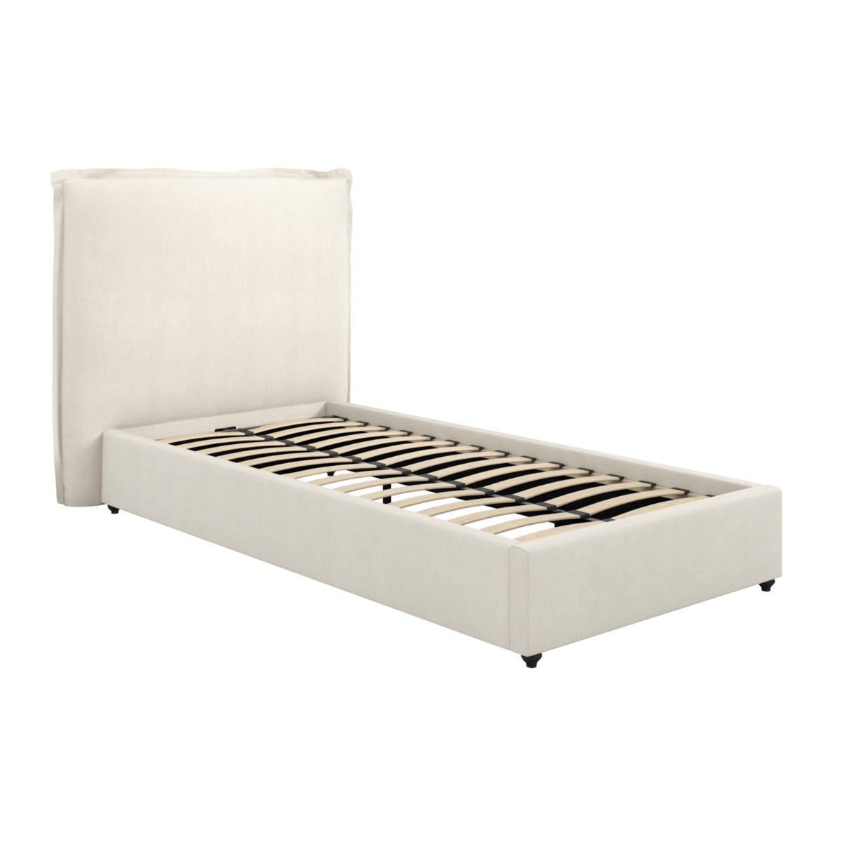 HO+ME Slumber Single Bed In Ivory angle