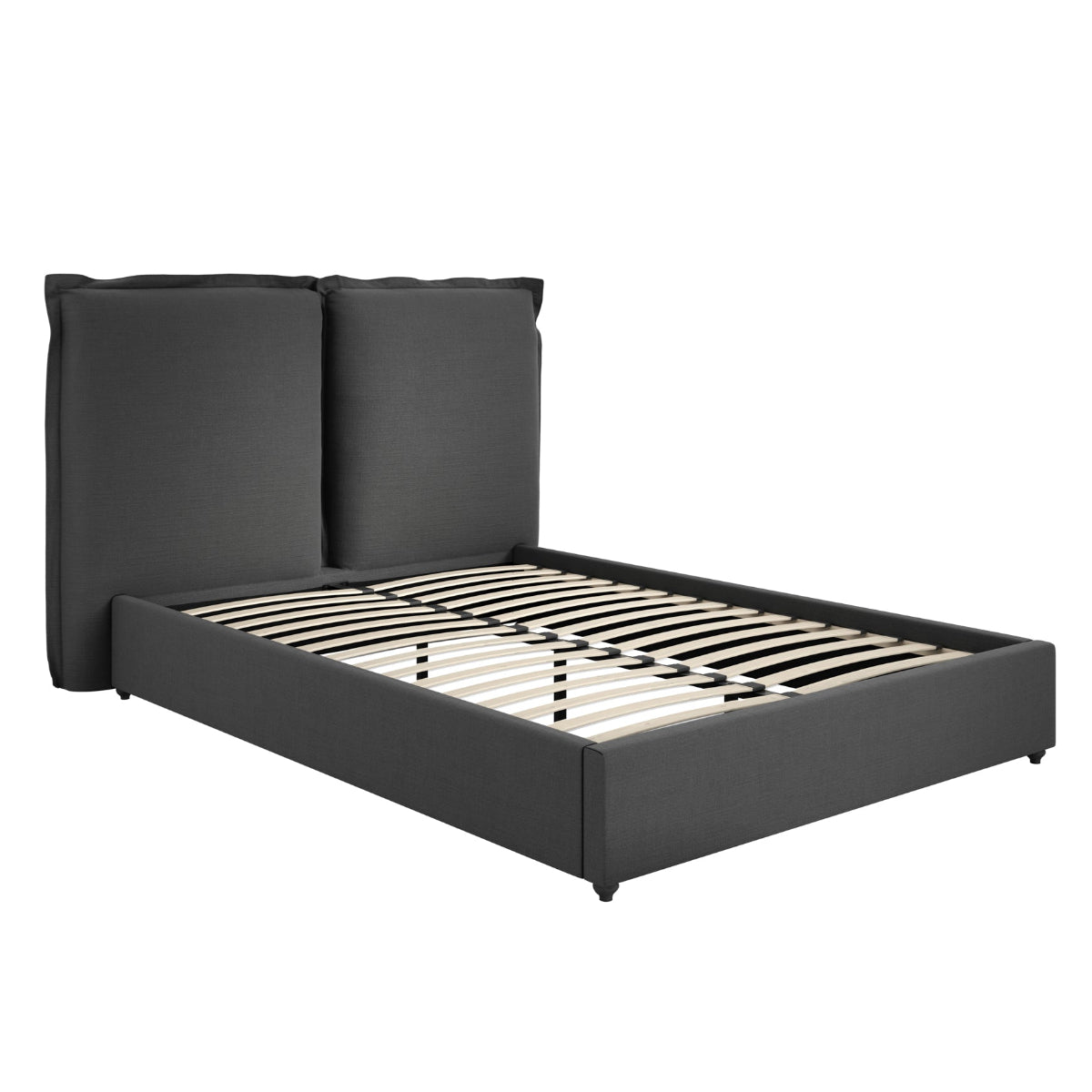 HO+ME Slumber Super King Size Bed In Deep Grey angle
