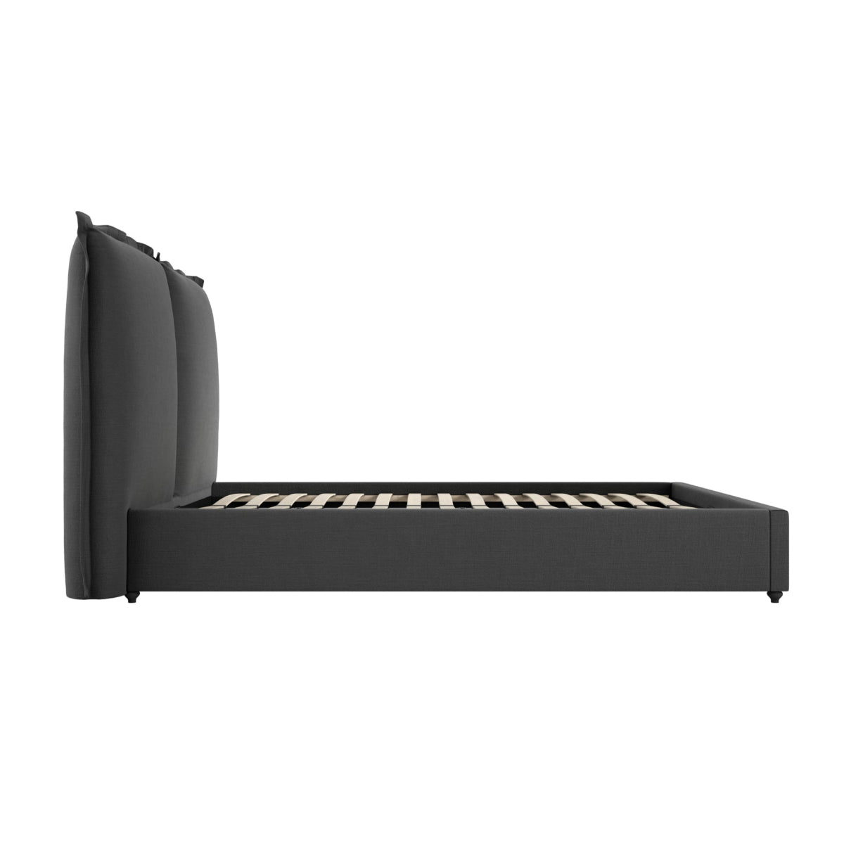 HO+ME Slumber Super King Size Bed In Deep Grey side