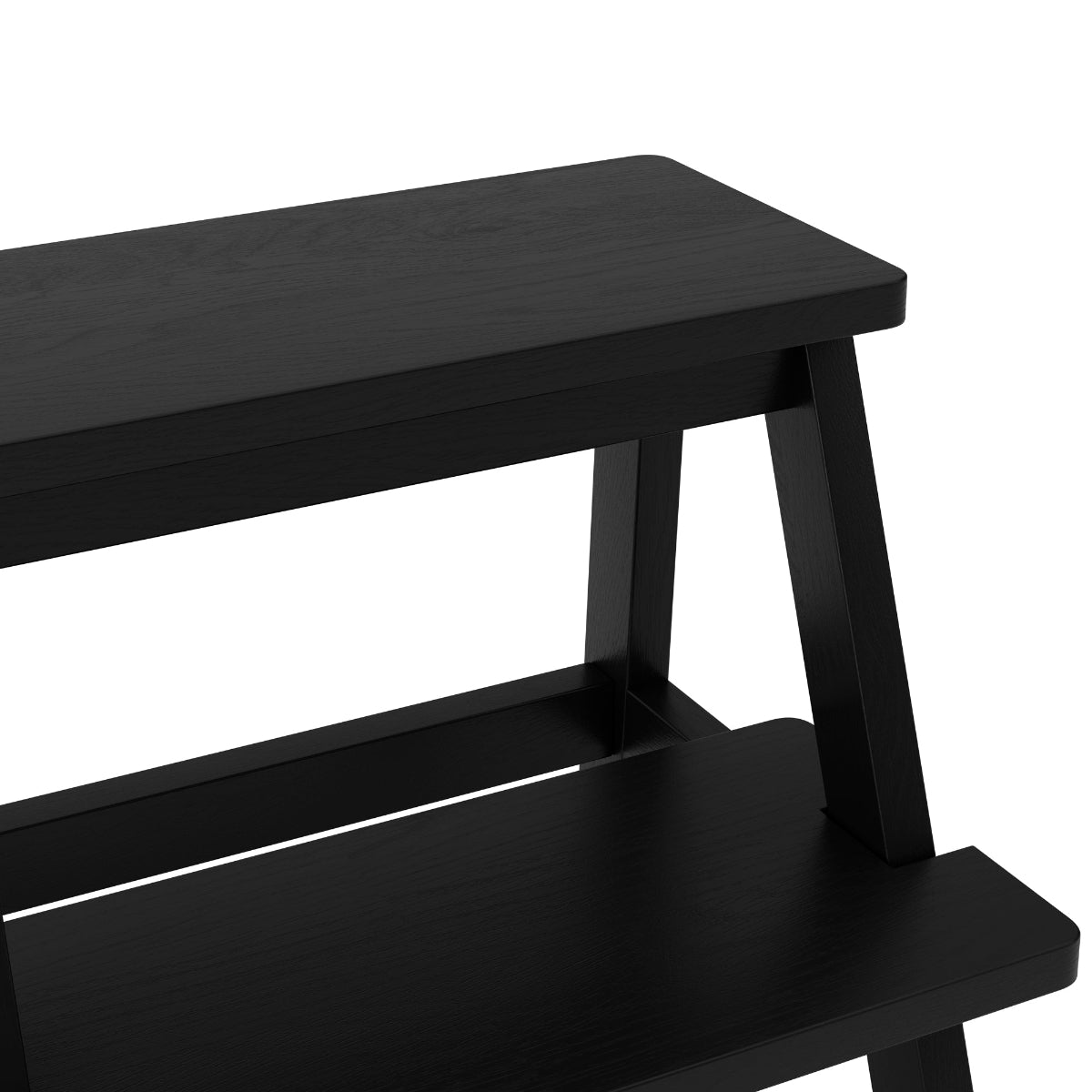 HO+ME Stark black wooden step stool 