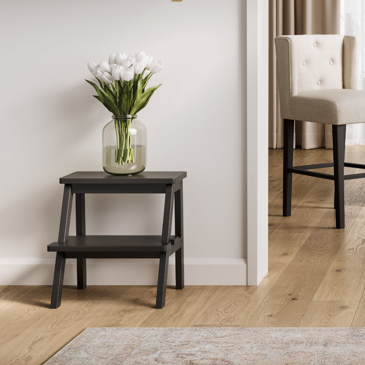 HO+ME Stark Stool In Black situ
