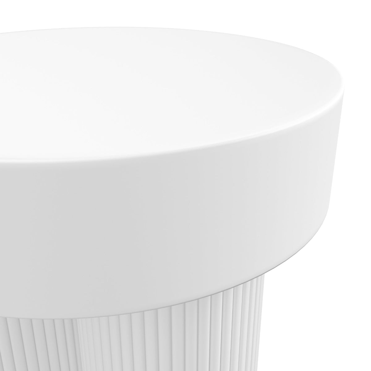 HO+ME Strata Side Table In White-Beaumonde