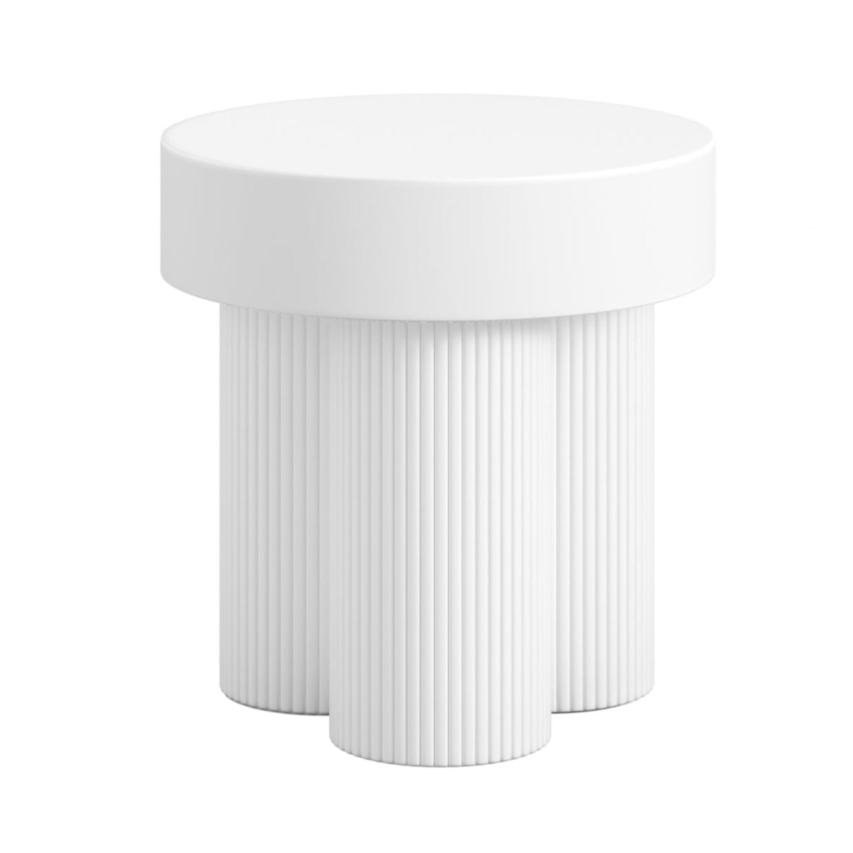 HO+ME Strata Side Table In White-Beaumonde