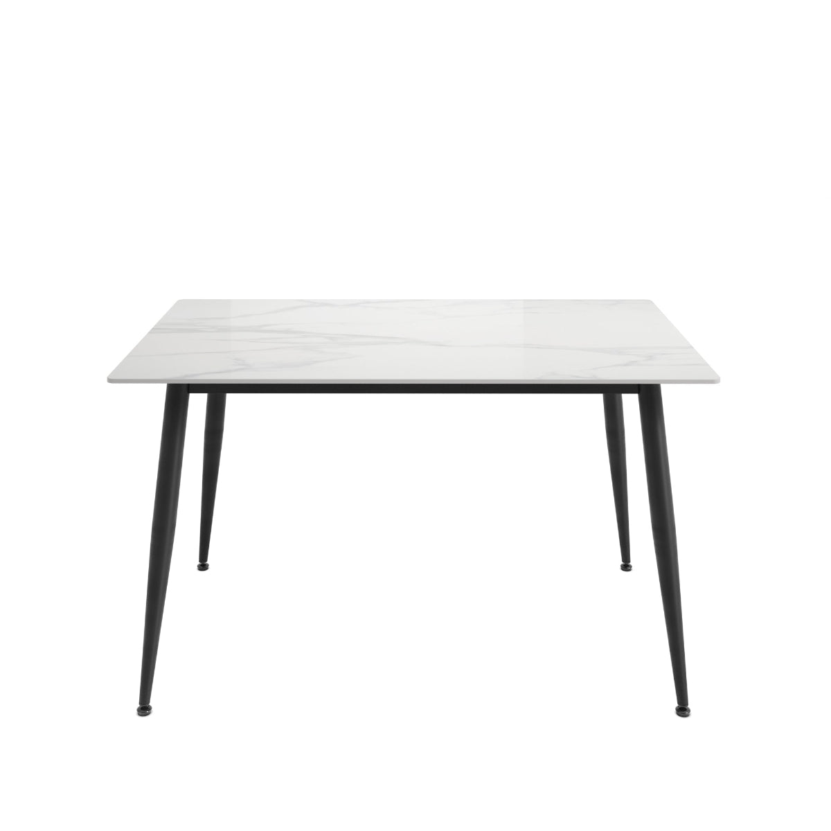 HO+ME Thorsten Marbled Dining Table And Chairs Set In Black