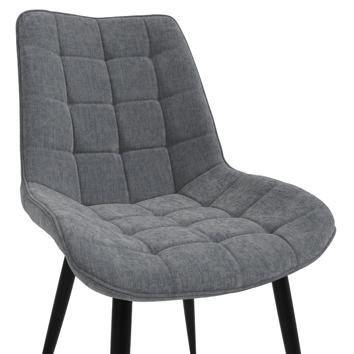 HO+ME Thorsten Marbled Dining Table And Chairs Set In Black Calacatta chair close