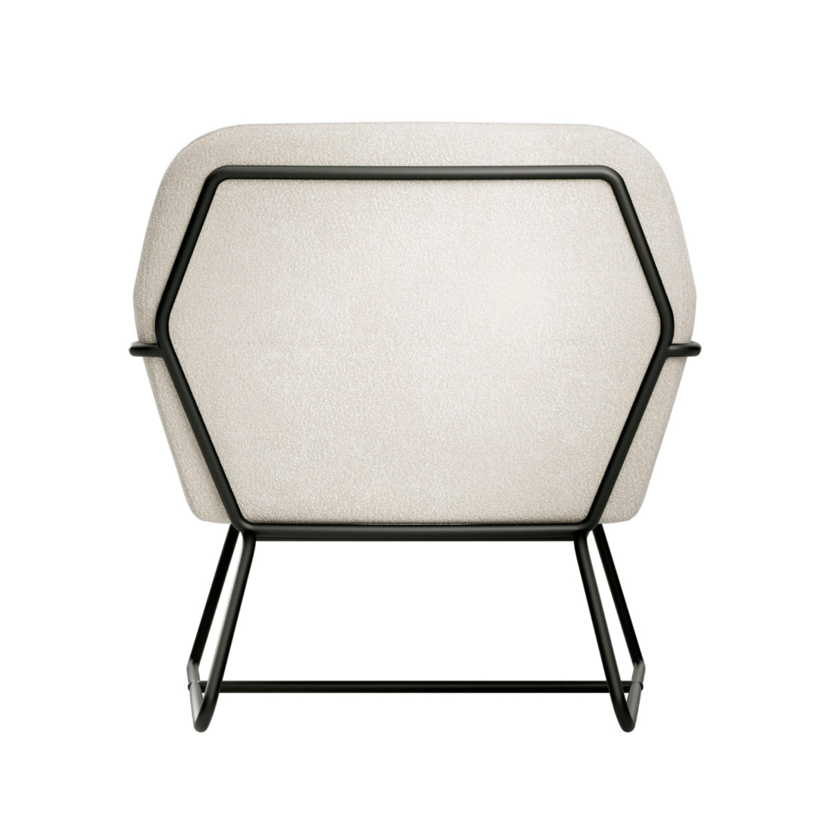 HO+ME Tobias Armchair In Ivory Boucle And Matte Black back