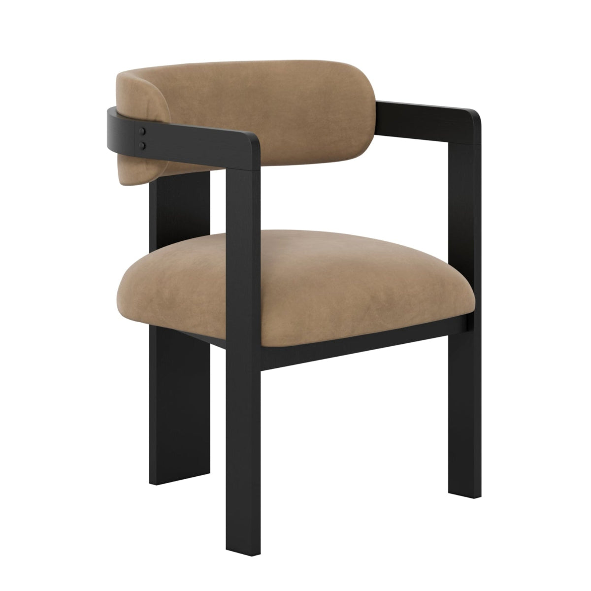 HO+ME Vance Dining Chair In Black And Mole