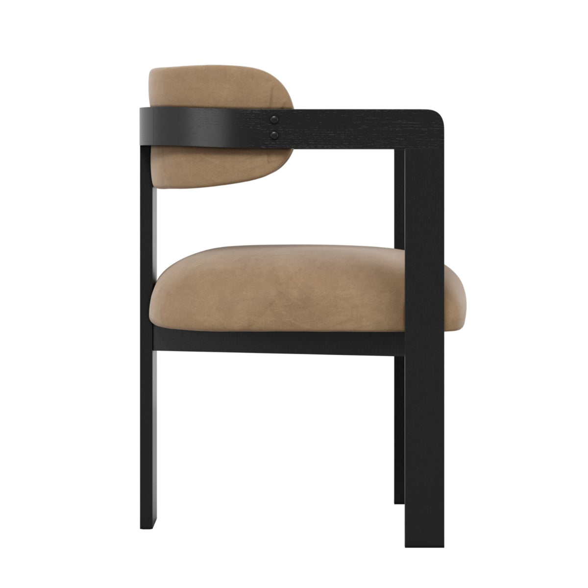 HO+ME Vance Dining Chair In Black And Mole side