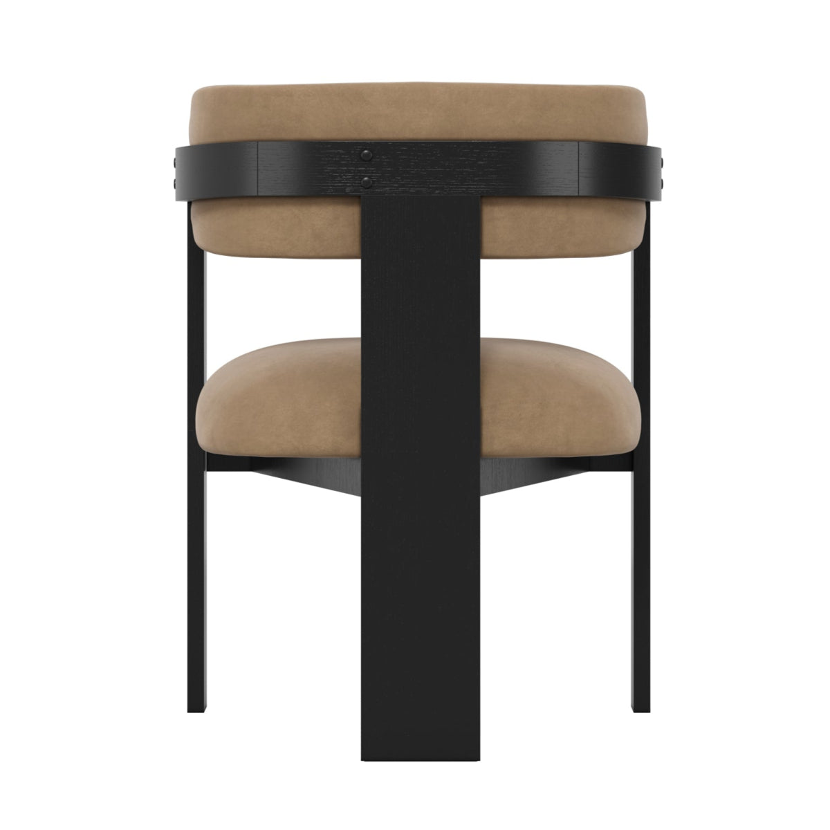 HO+ME Vance Dining Chair In Black And Mole back