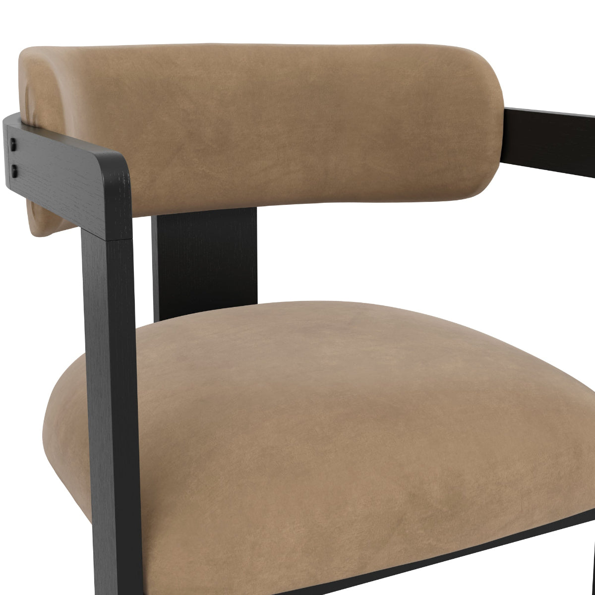 HO+ME Vance Dining Chair In Black And Mole close