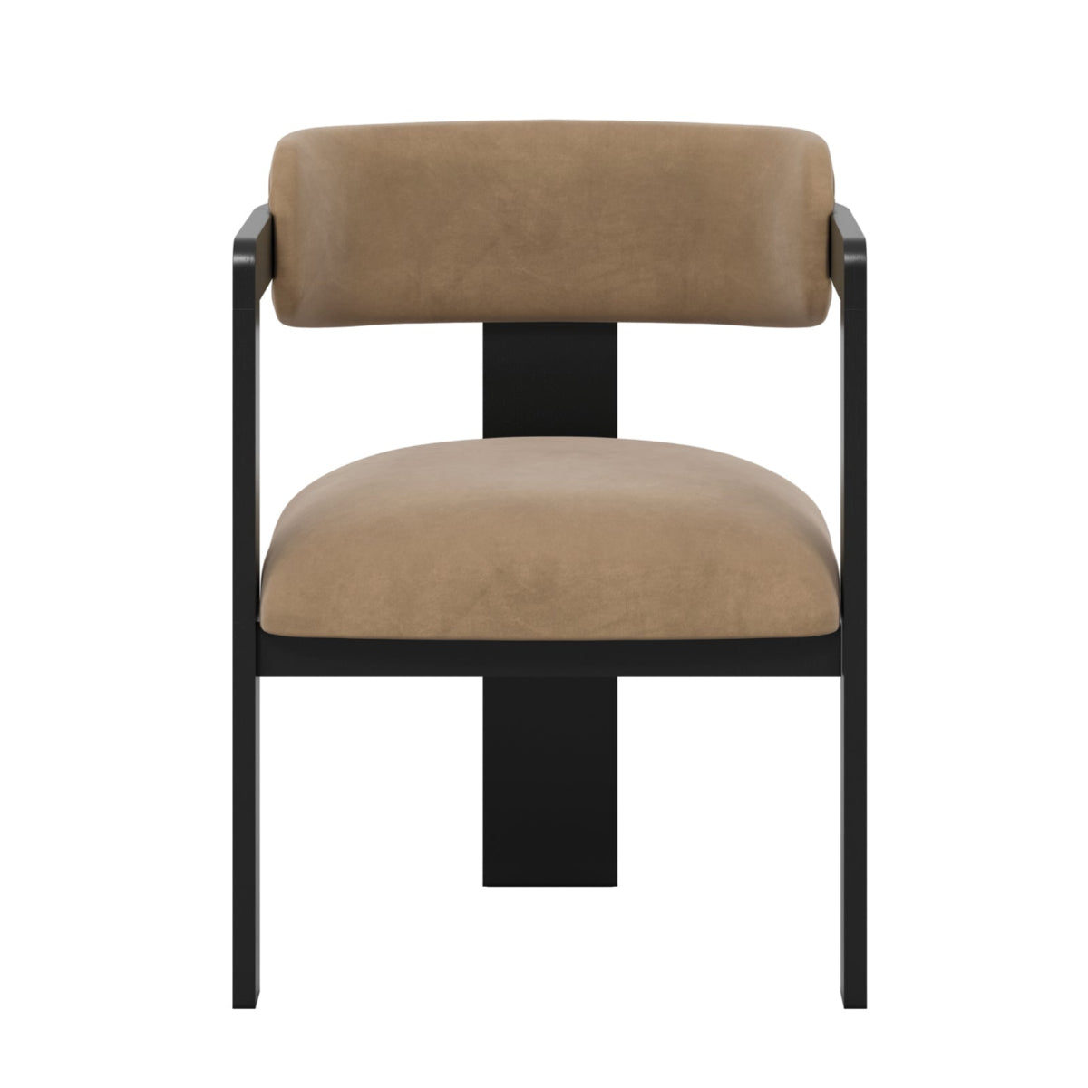 HO+ME Vance Dining Chair In Black And Mole front