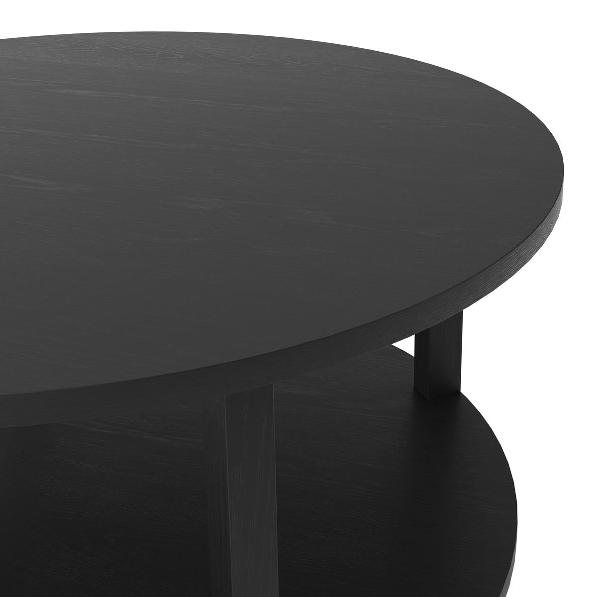 HO+ME Westfield Round Black Coffee Table-Beaumonde