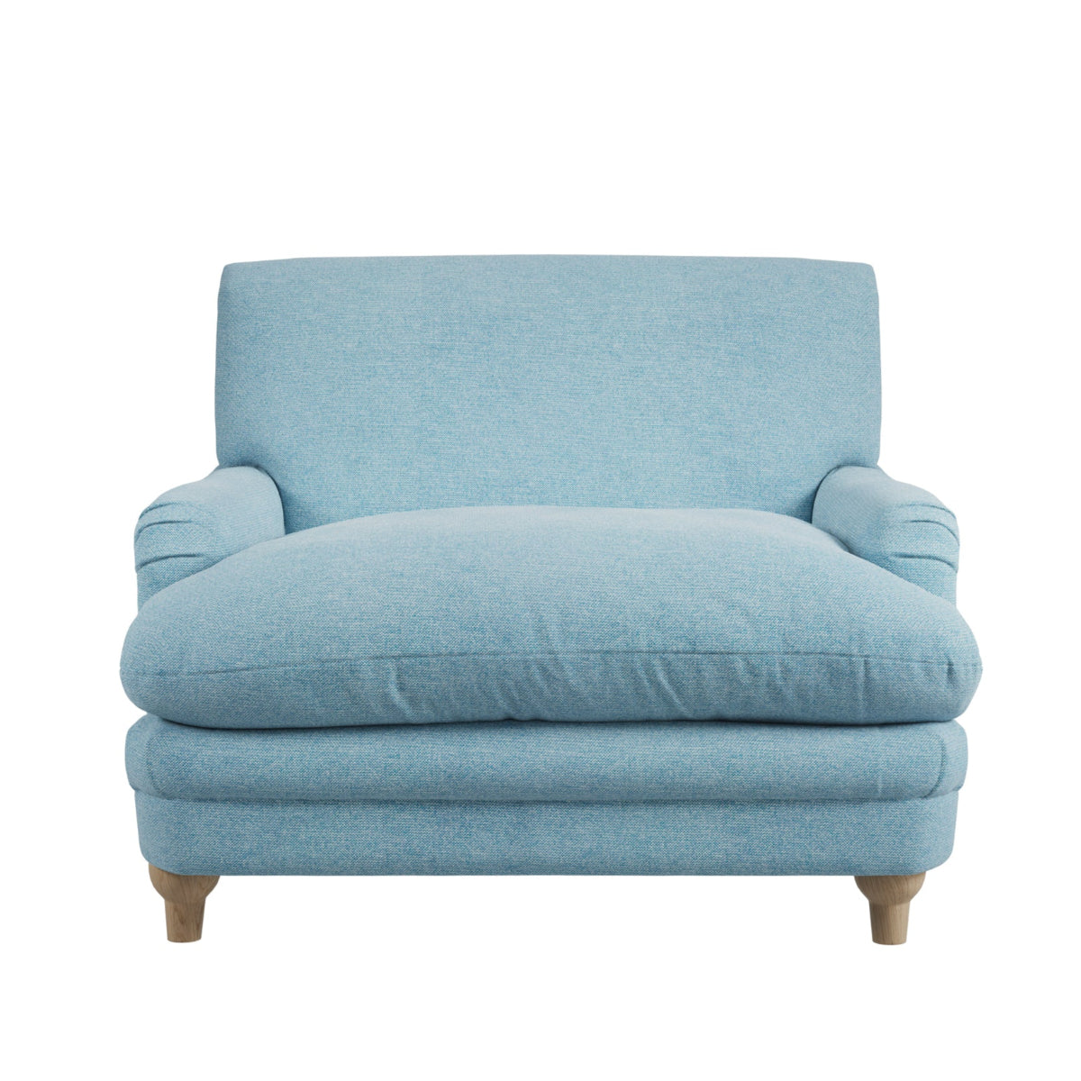 HO+ME Whisper Armchair In Duck Egg Blue Weave front