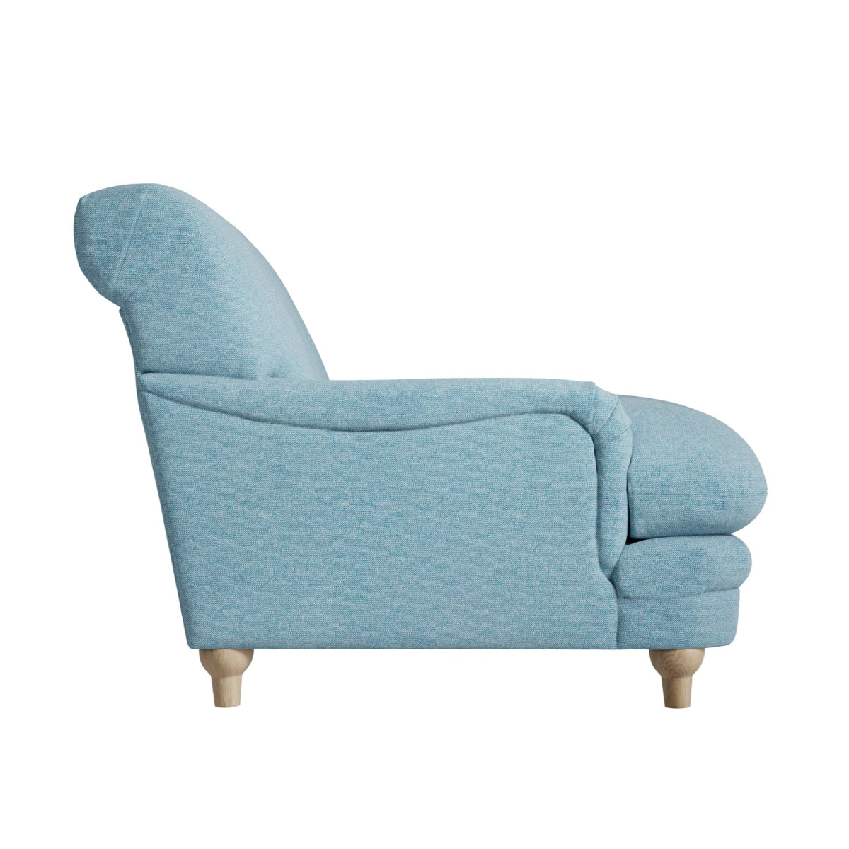 HO+ME Whisper Armchair In Duck Egg Blue Weave side