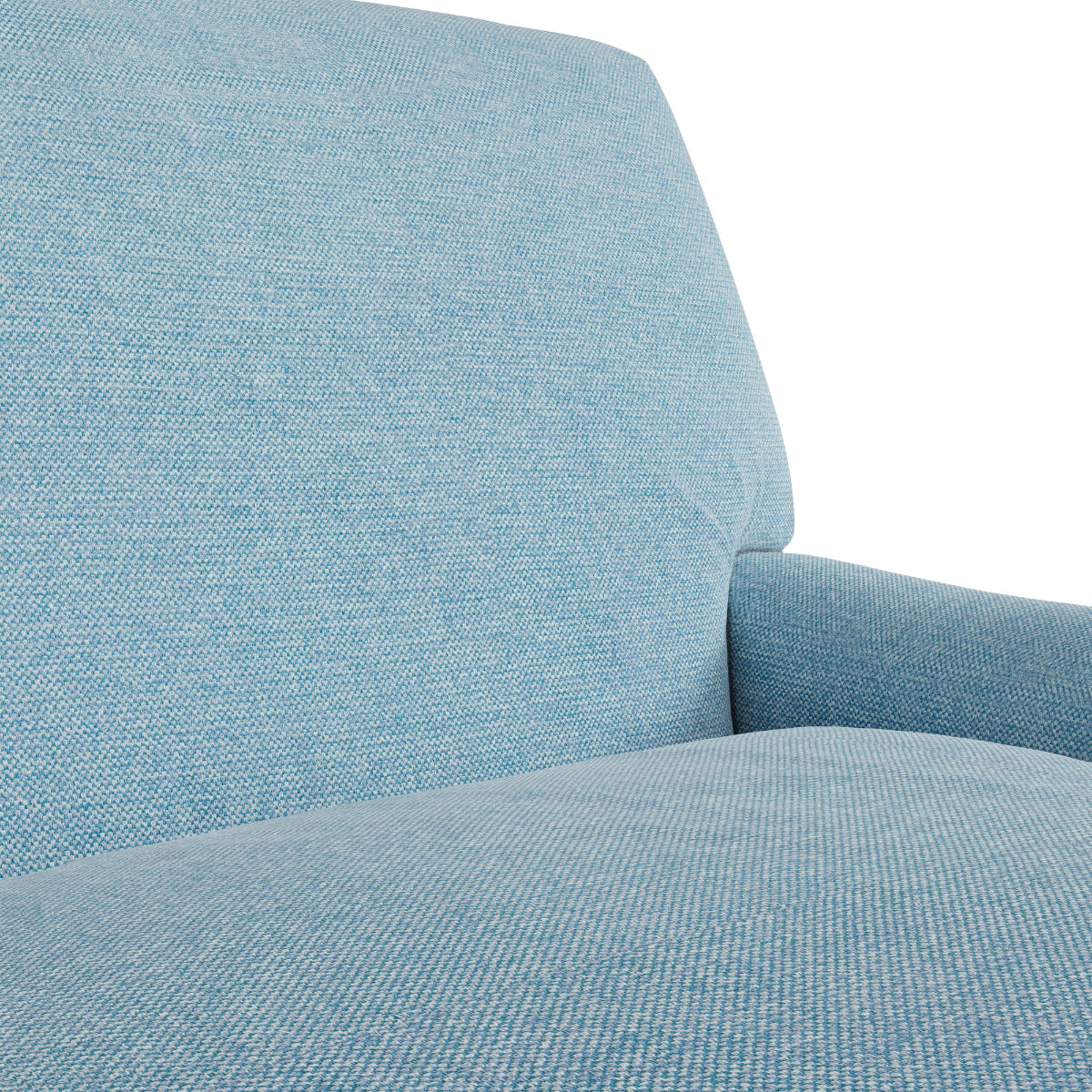 HO+ME Whisper Armchair In Duck Egg Blue Weave close up