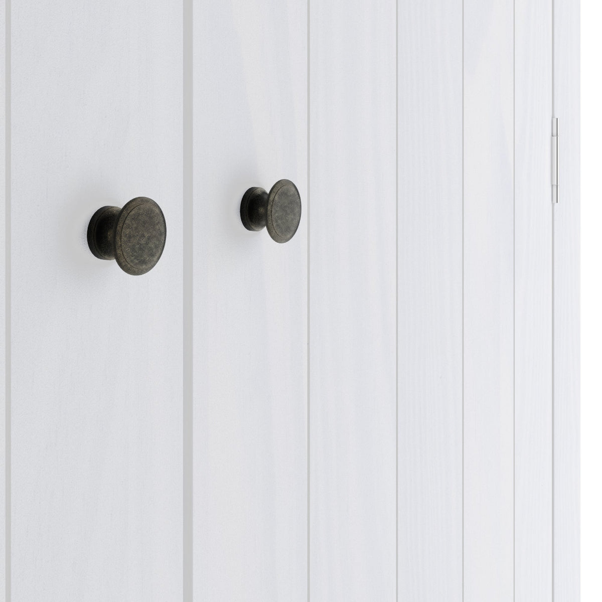 HO+ME Winslow 2 Door Wardrobe In Washed White close