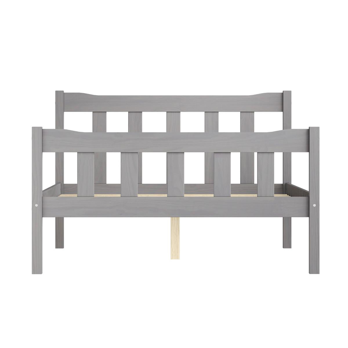 HO+ME Winslow Double Bed In Washed Grey-Beaumonde