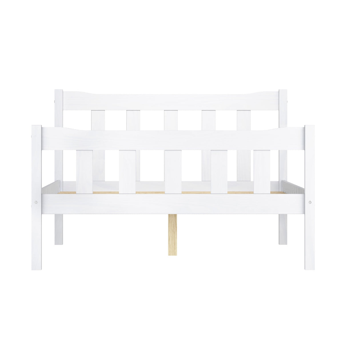 HO+ME Winslow Double Bed In Washed White front