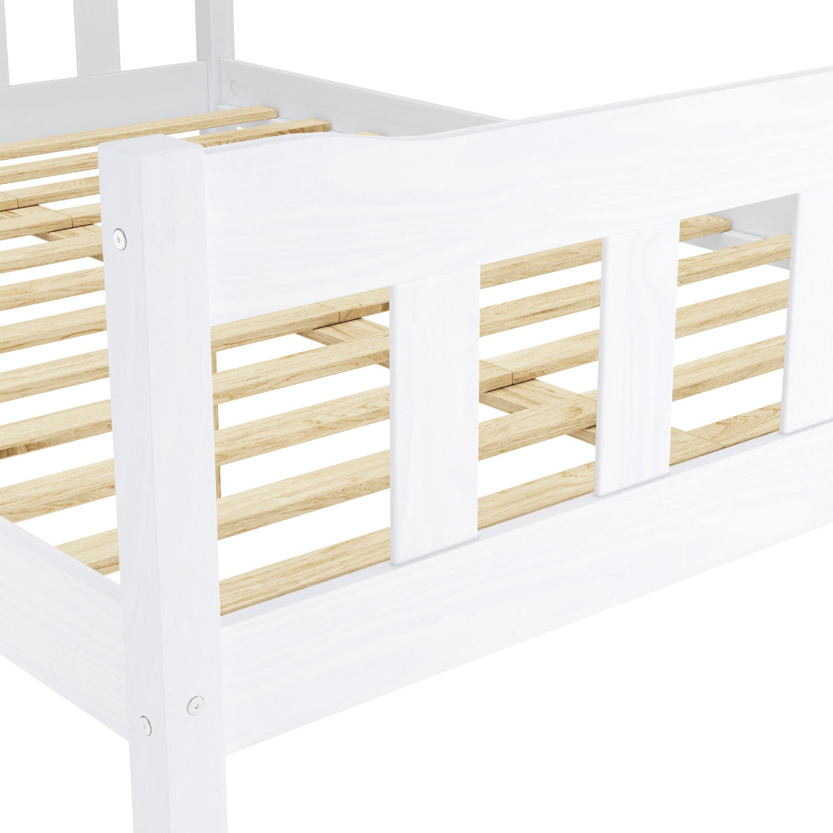 HO+ME Winslow Double Bed In Washed White close