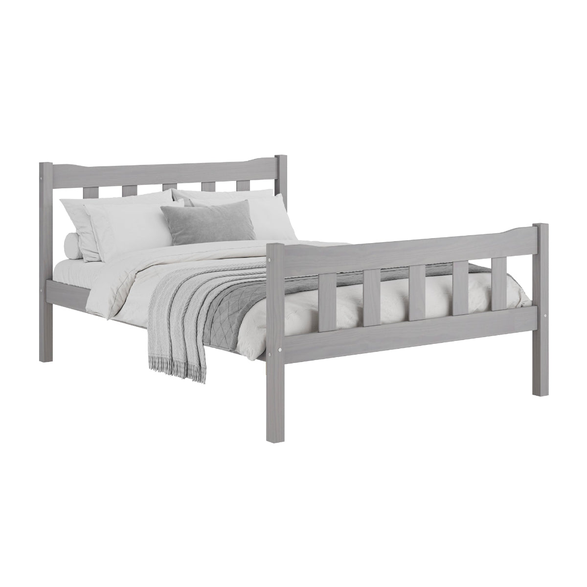 HO+ME Winslow King Size Bed In Washed Grey angle