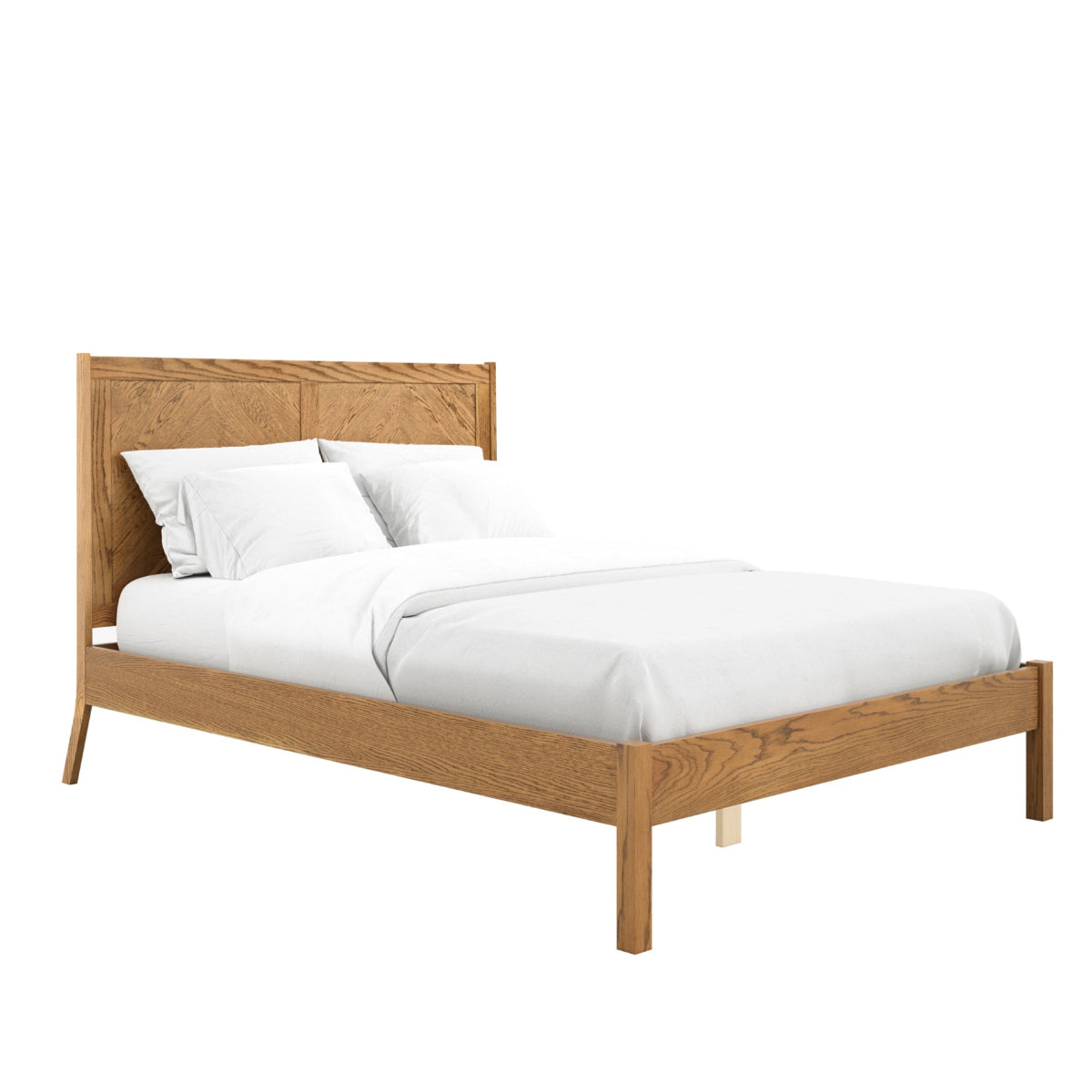 HO+ME Ziggy Double Bed In Smoked Herringbone angle