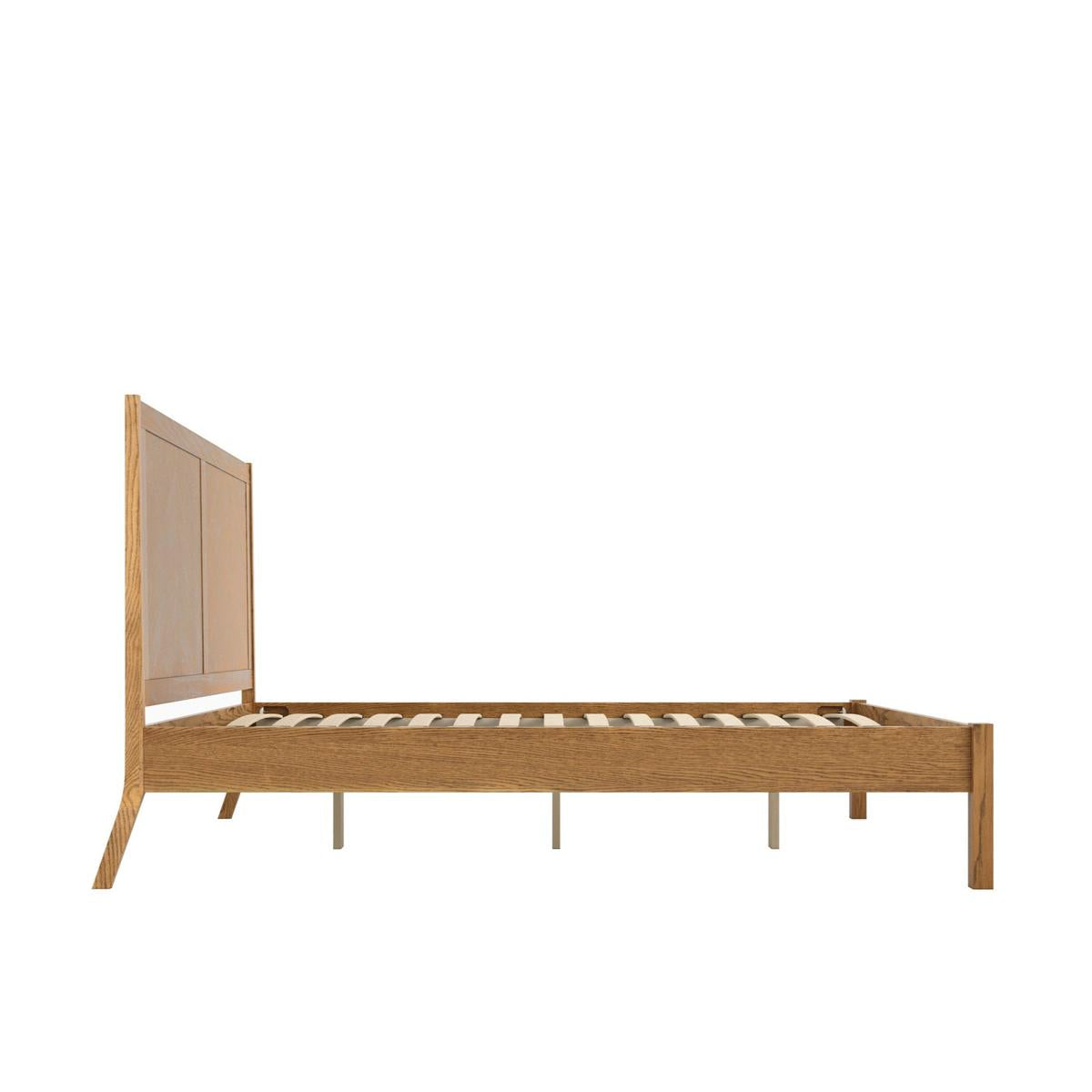 HO+ME Ziggy Double Bed In Smoked Herringbone side