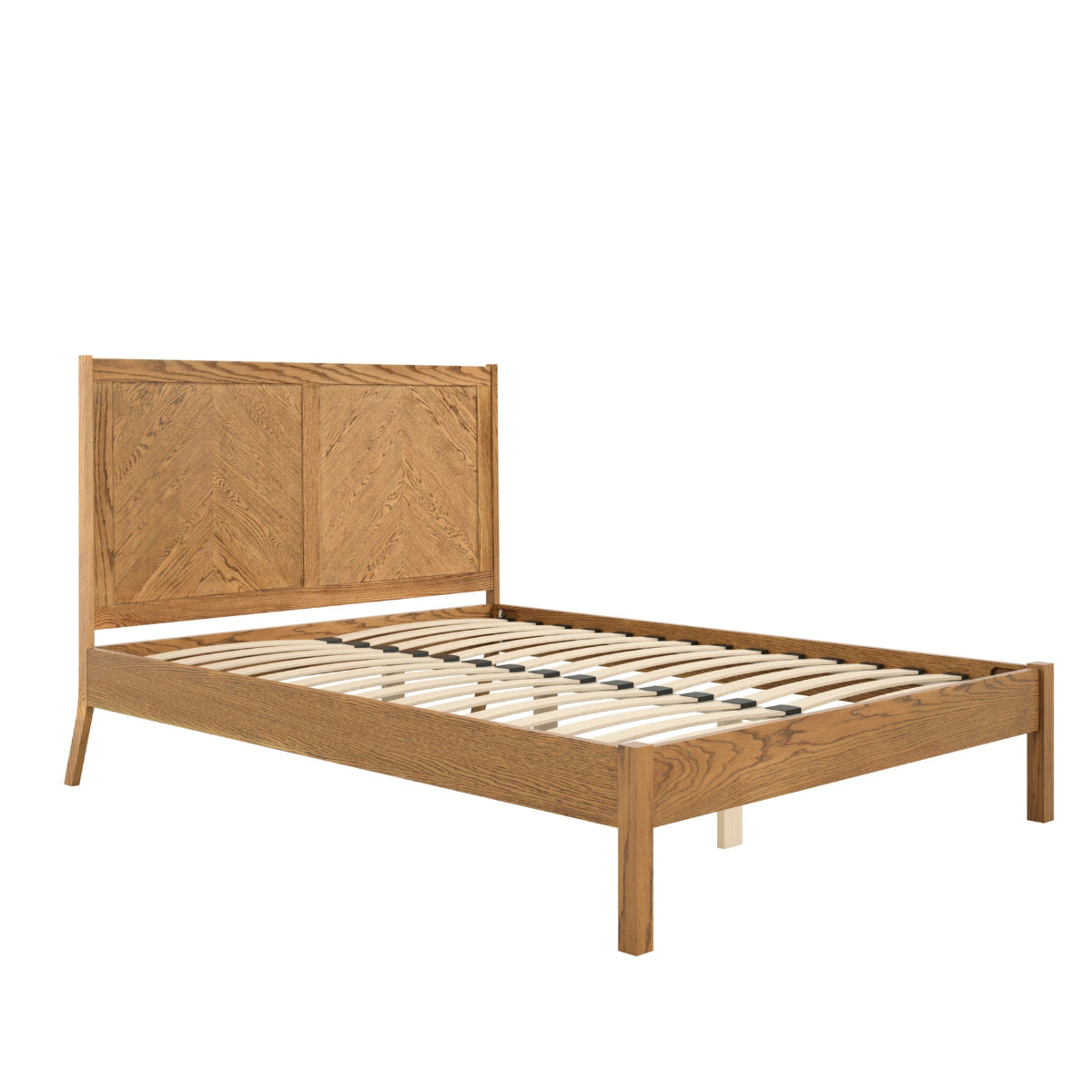 HO+ME Ziggy Kind Size Bed In Smoked Herringbone angle 2
