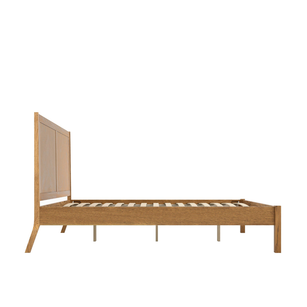 HO+ME Ziggy Kind Size Bed In Smoked Herringbone angle side