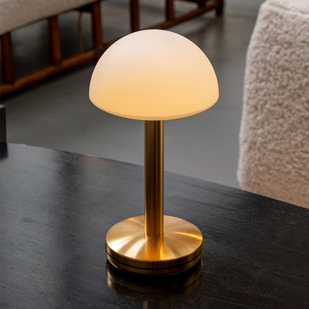 Humble Bug Rechargeable Table Light Gold / Frosted-HUMTL00306-Beaumonde