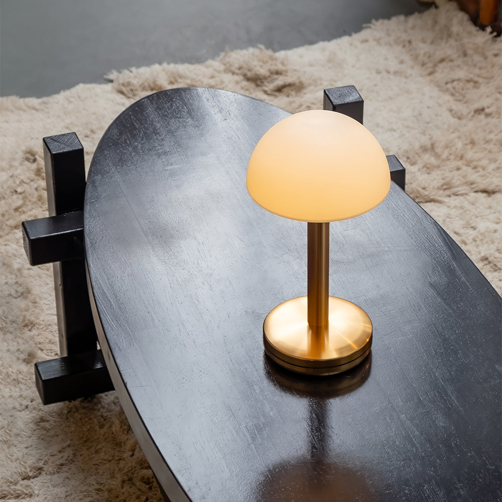 Humble Bug Rechargeable Table Light Gold / Frosted-HUMTL00306-Beaumonde