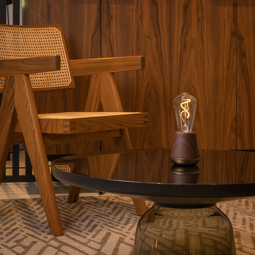 Humble One Rechargeable Table Light Walnut-Beaumonde
