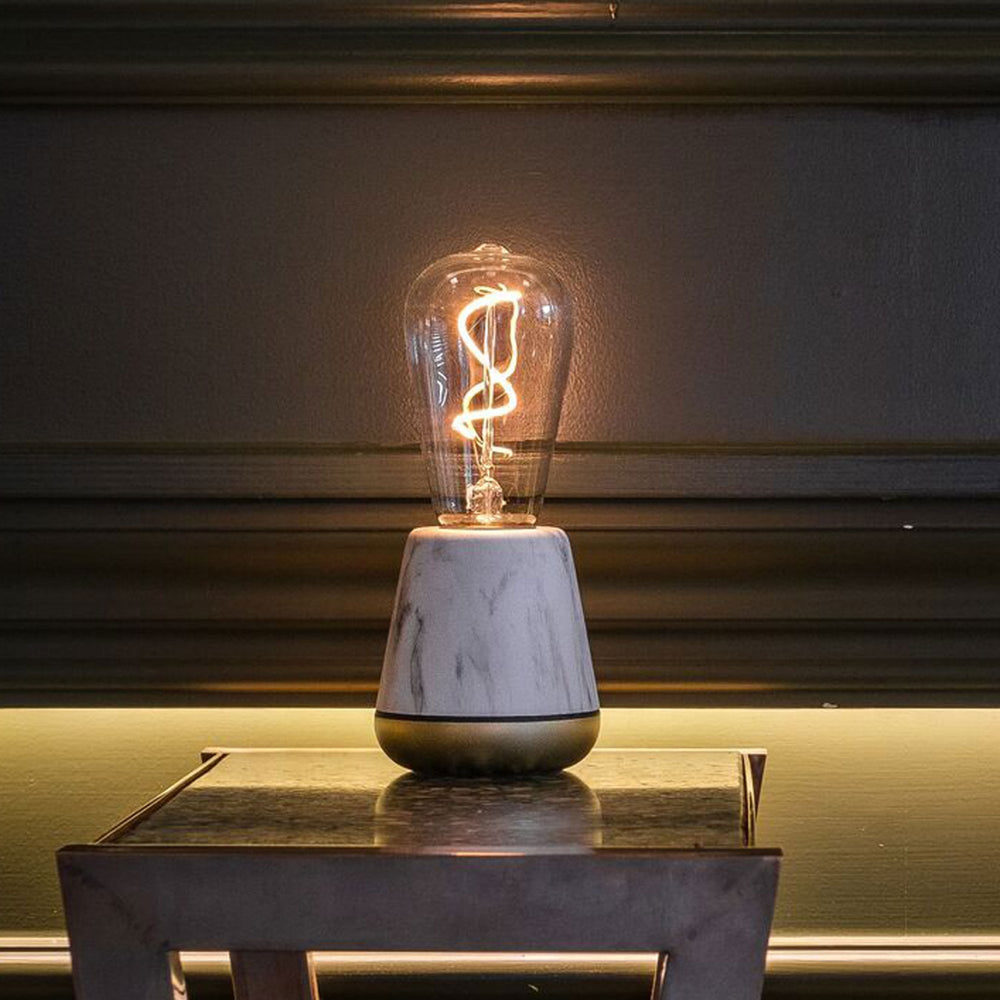 Humble One Rechargeable Table Light White Marble-Beaumonde