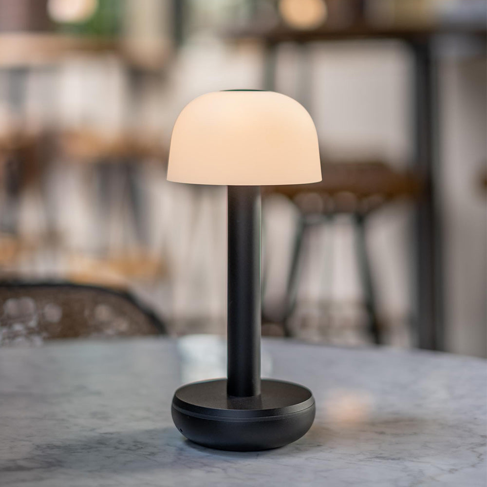 Humble Two Rechargeable Table Lamp Frosted/Black-Beaumonde