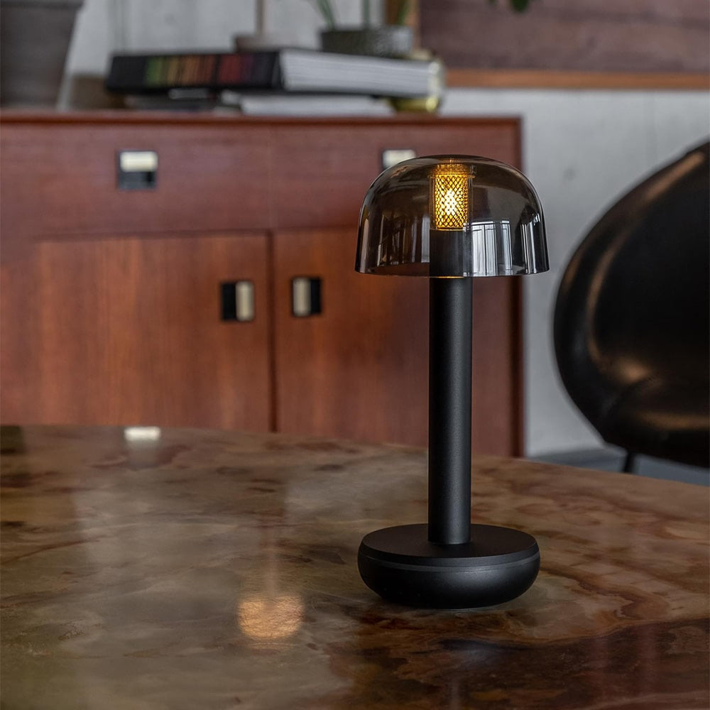 Humble Two Rechargeable Table Lamp Smoked/Black-Beaumonde