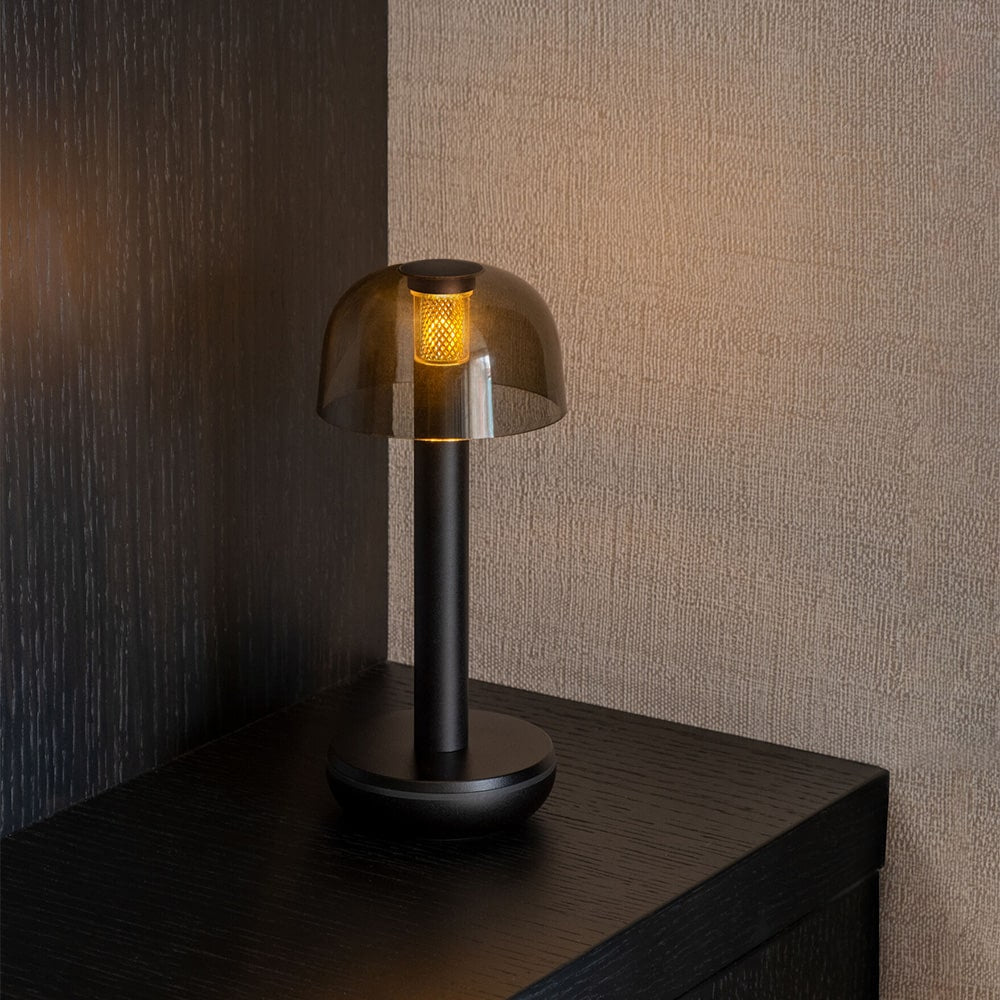 Humble Two Rechargeable Table Lamp Smoked/Black-Beaumonde