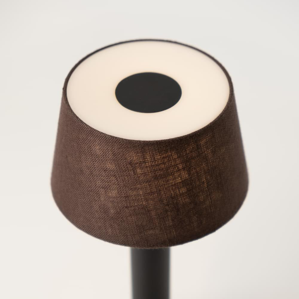 Humble Two Rechargeable Table Light Black / Brown Linen-Beaumonde