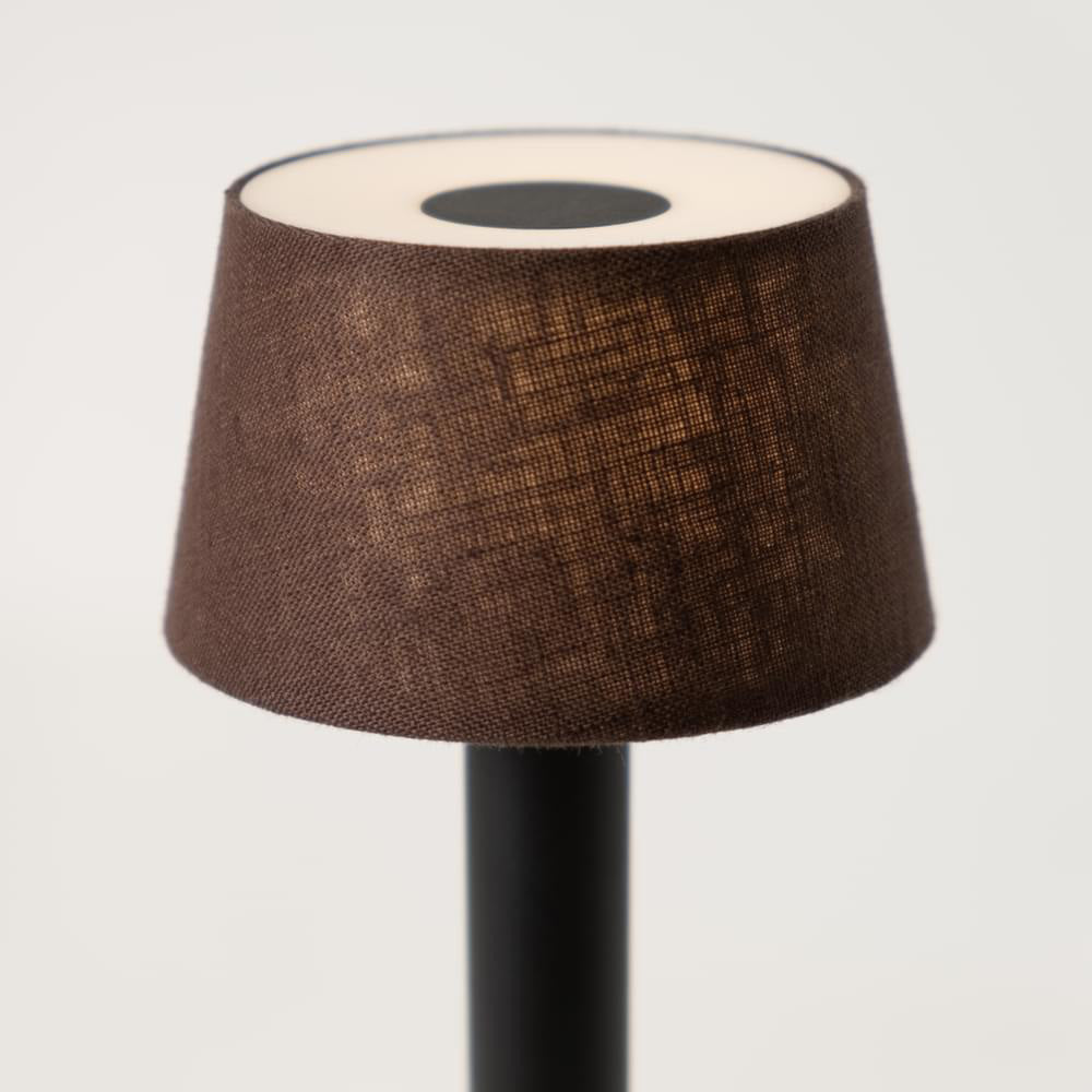 Humble Two Rechargeable Table Light Black / Brown Linen-Beaumonde