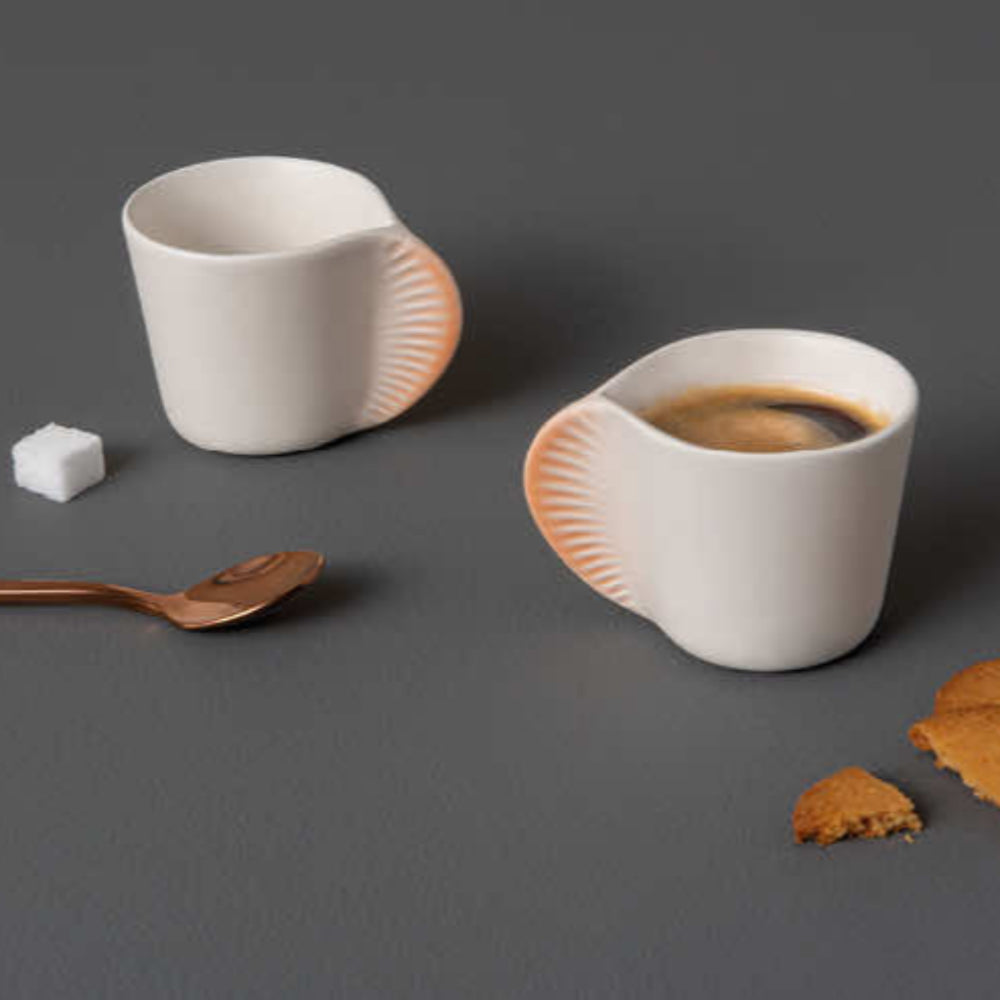 ibride Morphose Set of two Coffee Cups - Coral-Beaumonde